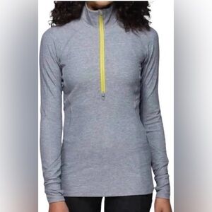 Lululemon Gray 1/2 Zip Pullover Reflective Running Top Size 6